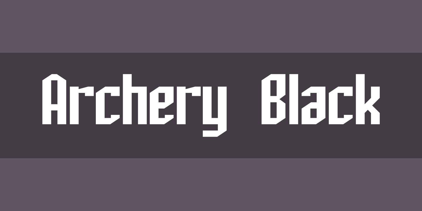 Przykład czcionki Archery Black Black SC Oblique